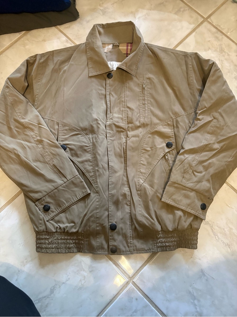 Men's Lightweight Tan Windbreaker Jacket